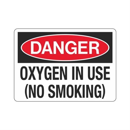 Danger Oxygen In Use (No Smoking) Sign